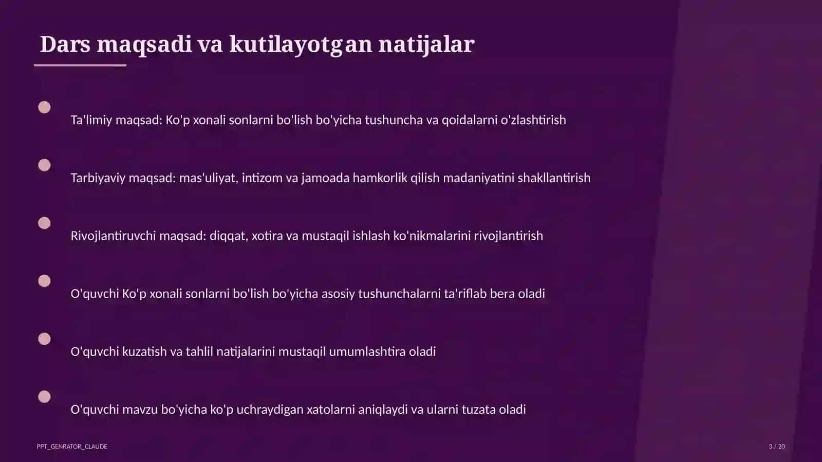 Ko'p xonali sonlarni bo'lish (4-sinf) 3