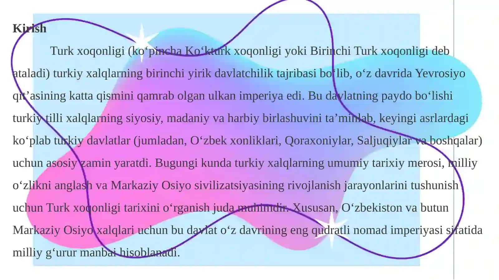 Turk xoqonligining tashkil topishi 3