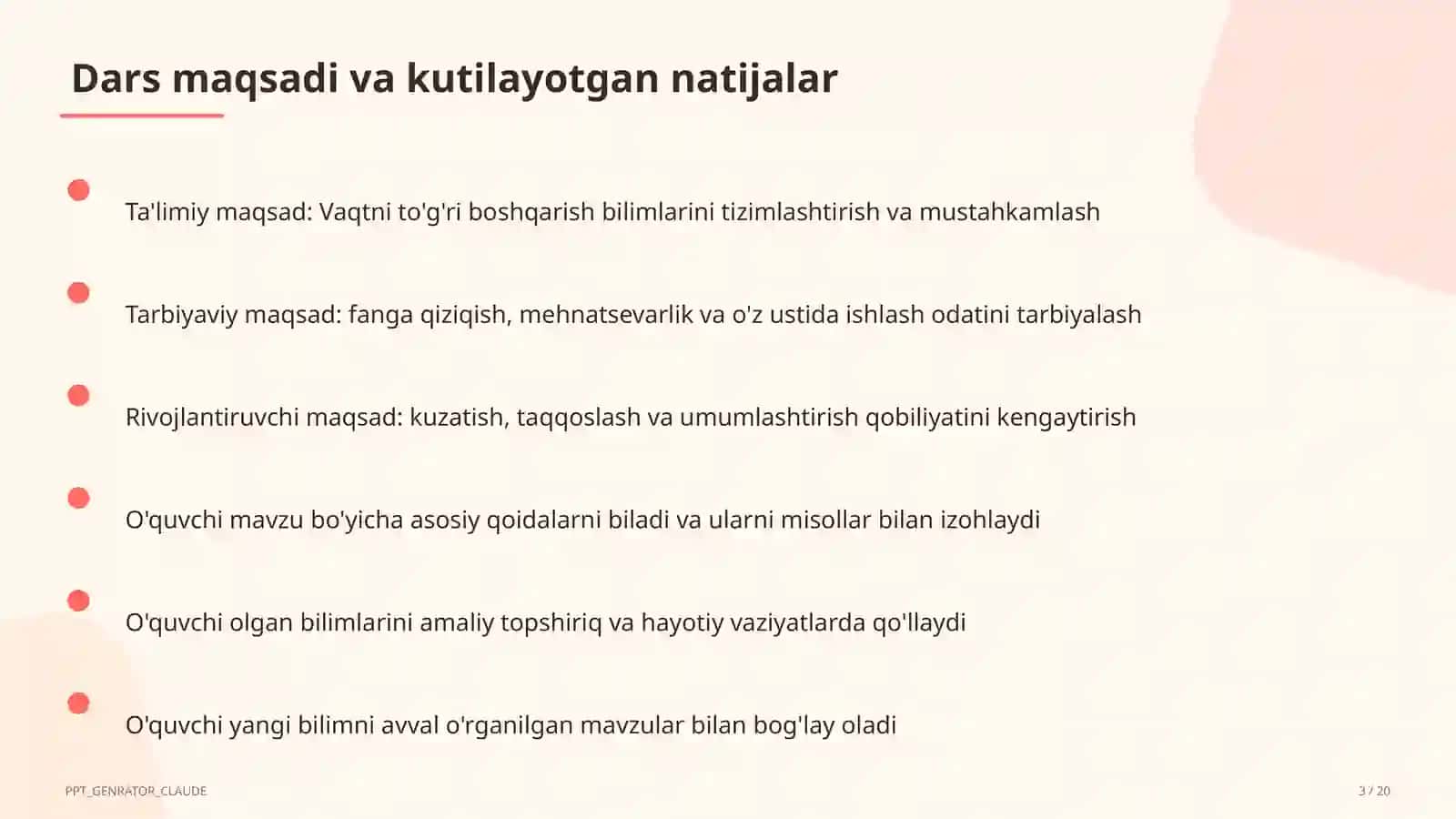 Vaqtni to'g'ri boshqarish 3