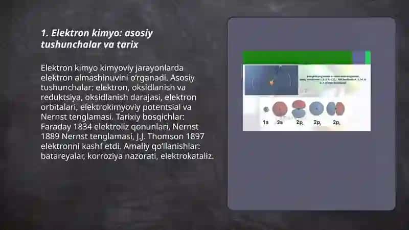 Elektron kimyo asoslari 3