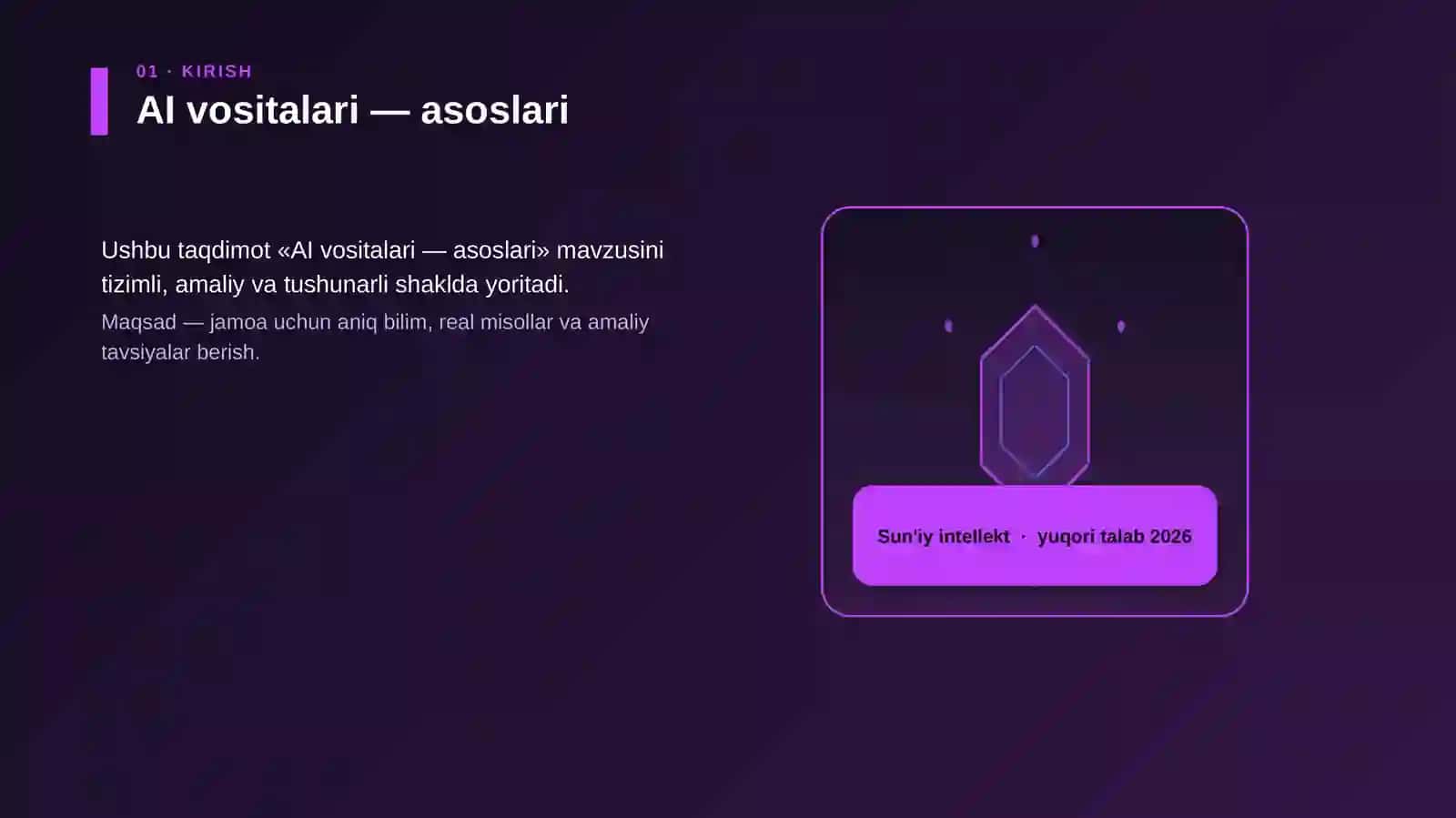 AI vositalari — asoslari 3