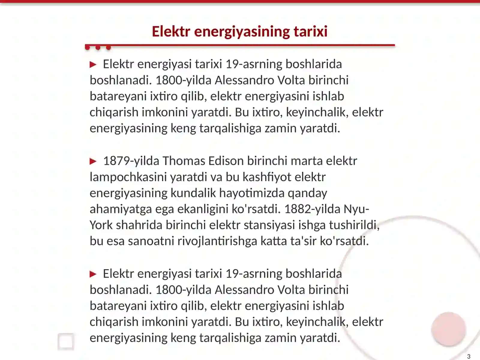 Elektr energiyasi va uning tarixi 3