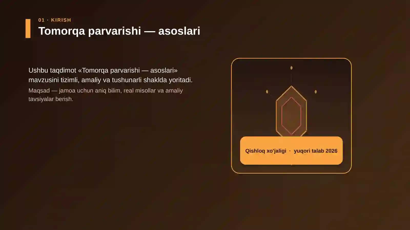 Tomorqa parvarishi — asoslari 3