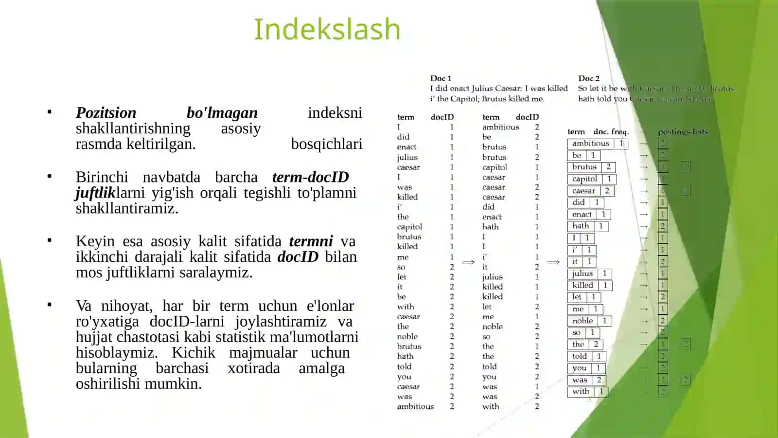 Bloklangan tartib asosida indekslash. 3