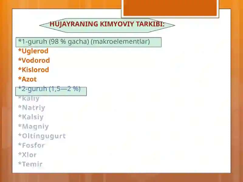 hujayraning kimyoviy tarkibi 3
