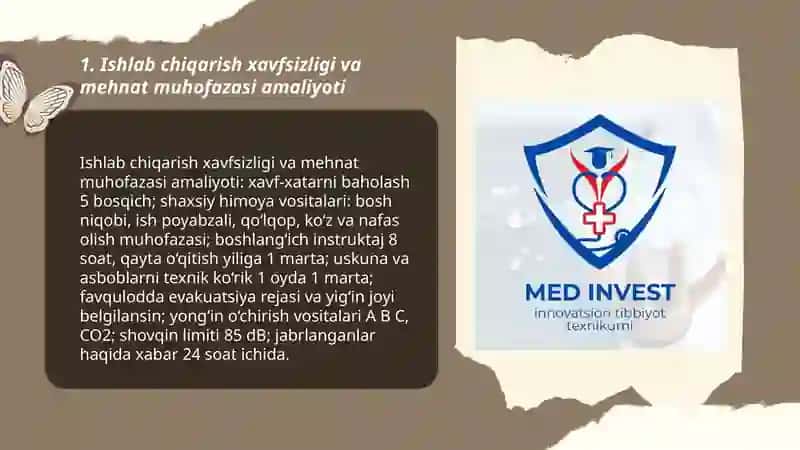 Ishlab chiqarish xavfsizligi va mehnat muhofazasi amaliyoti 3
