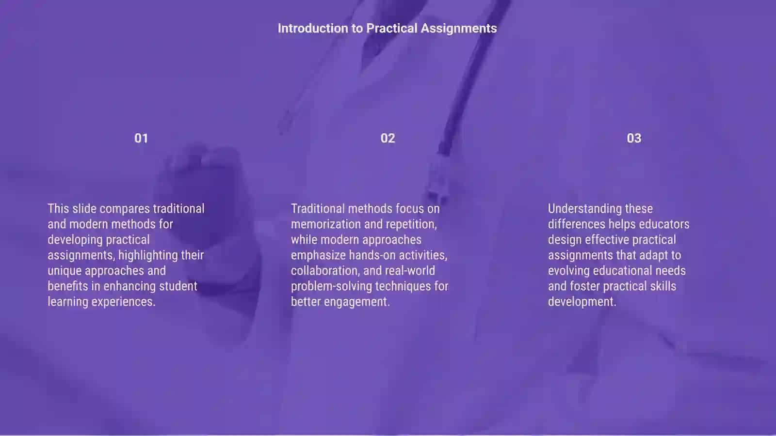 Developing Practical Assignments: Traditional vs. Modern Methods 3