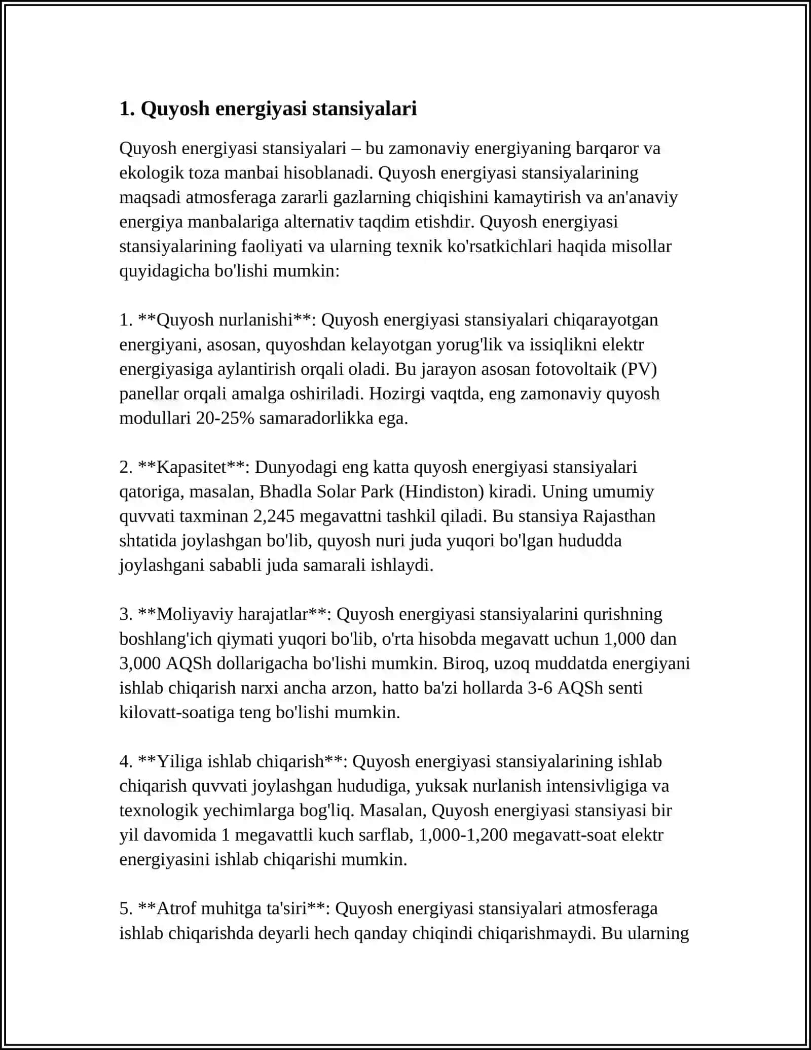 Quyosh energiyasi stansiyalari 3