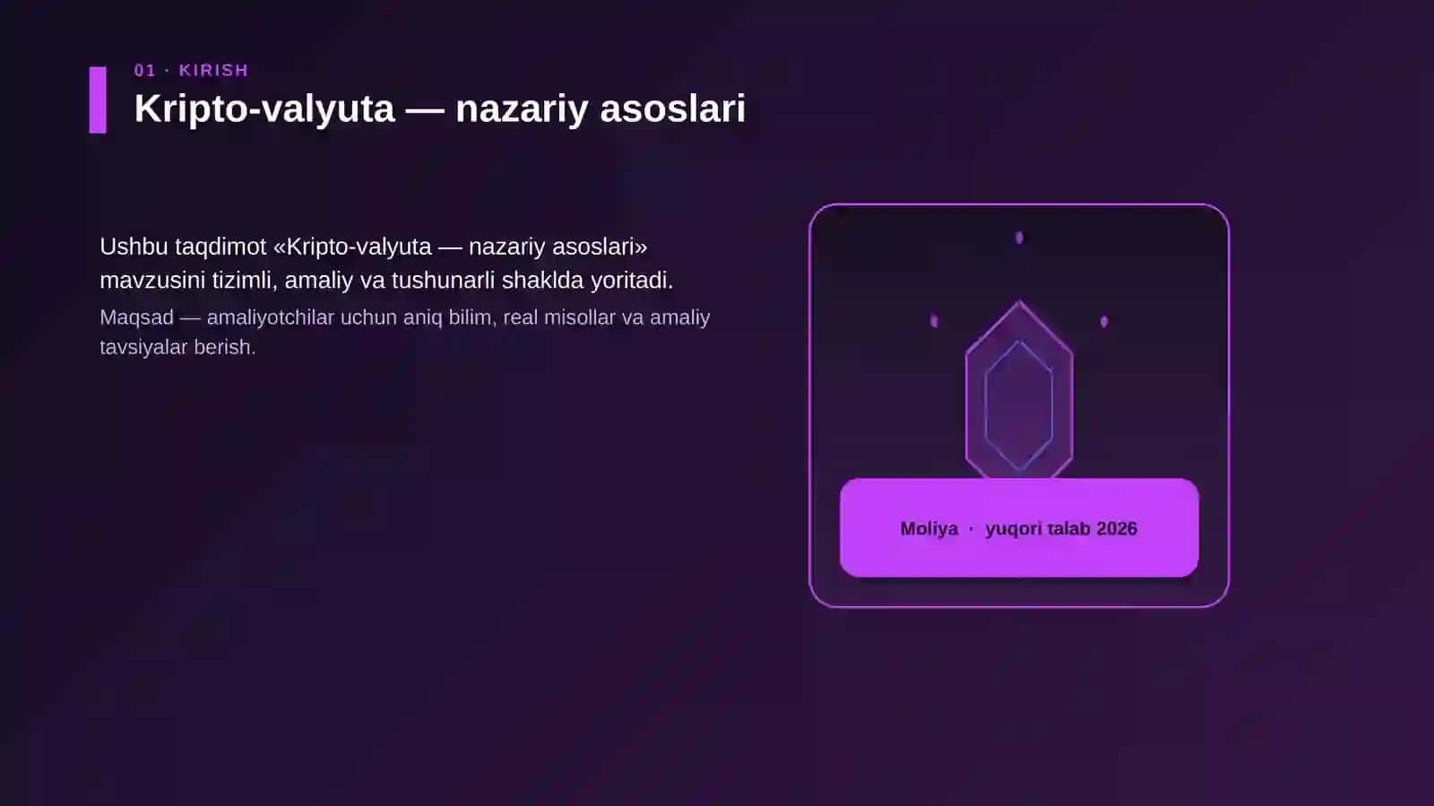 Kripto-valyuta — nazariy asoslari 3