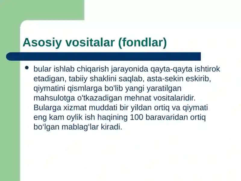 Ishlab chiqarish ob'ektlari 3