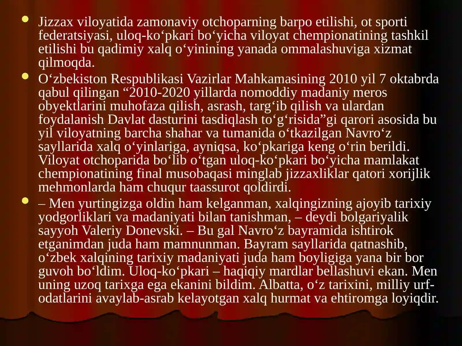 Madaniy va Ma`naviy meros 3