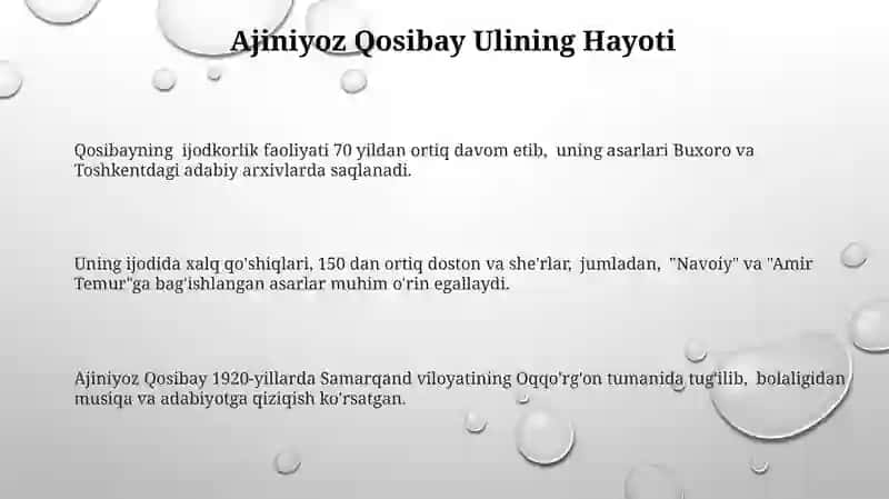 Ajiniyoz Qosibay Uli 3