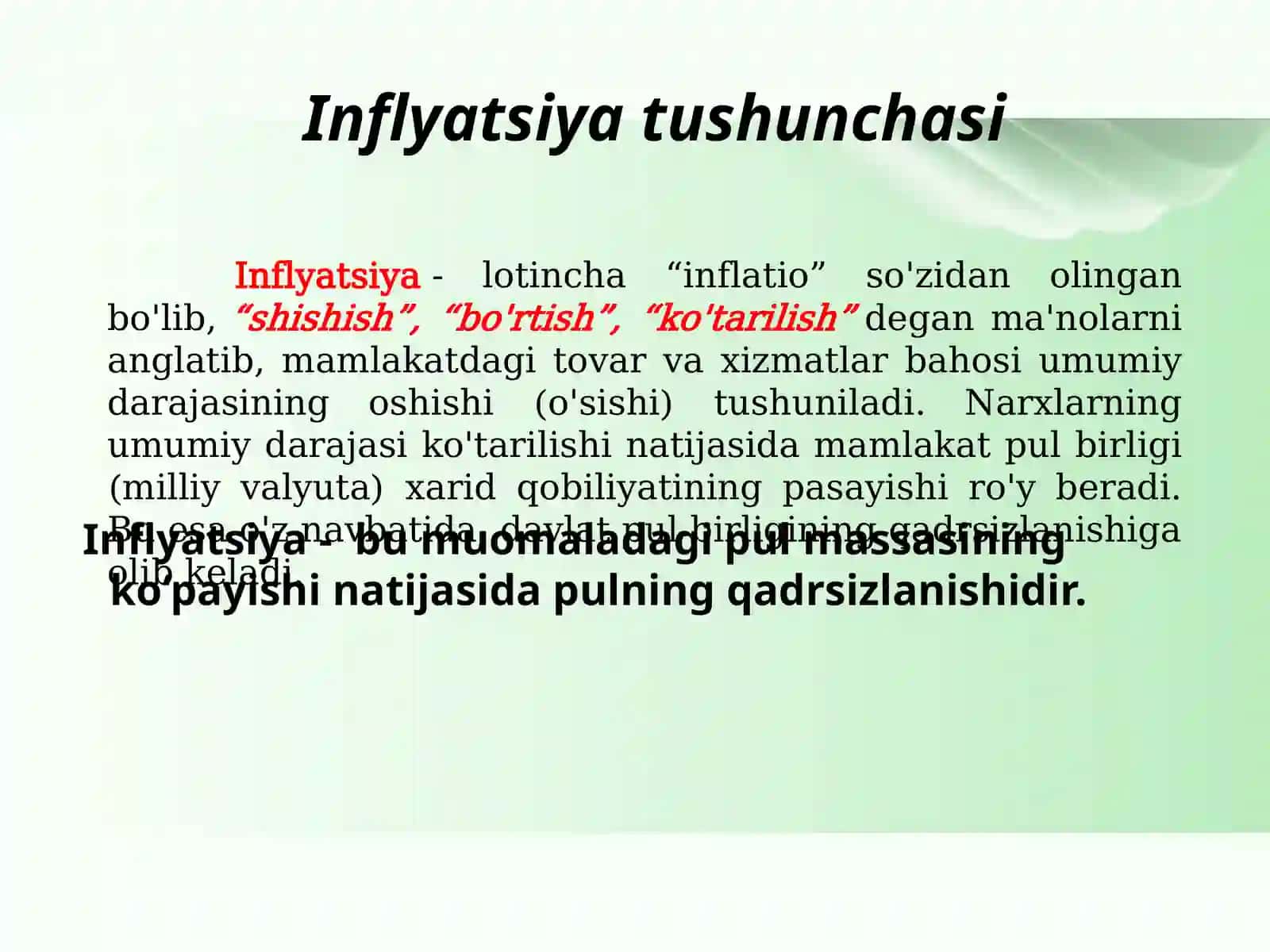 O’zbekistonda inflyatsiya ko’rsatkichlari tahlili va shaxsiy moliyaga ta’siri 3