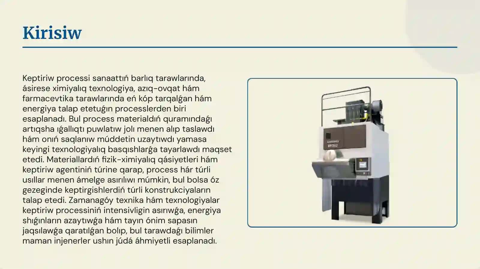 Keptiriw processleri. Keptirgishler konstrukciyaları 3