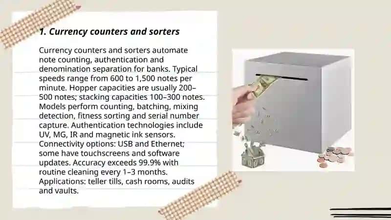 Currency counters and sorters 3
