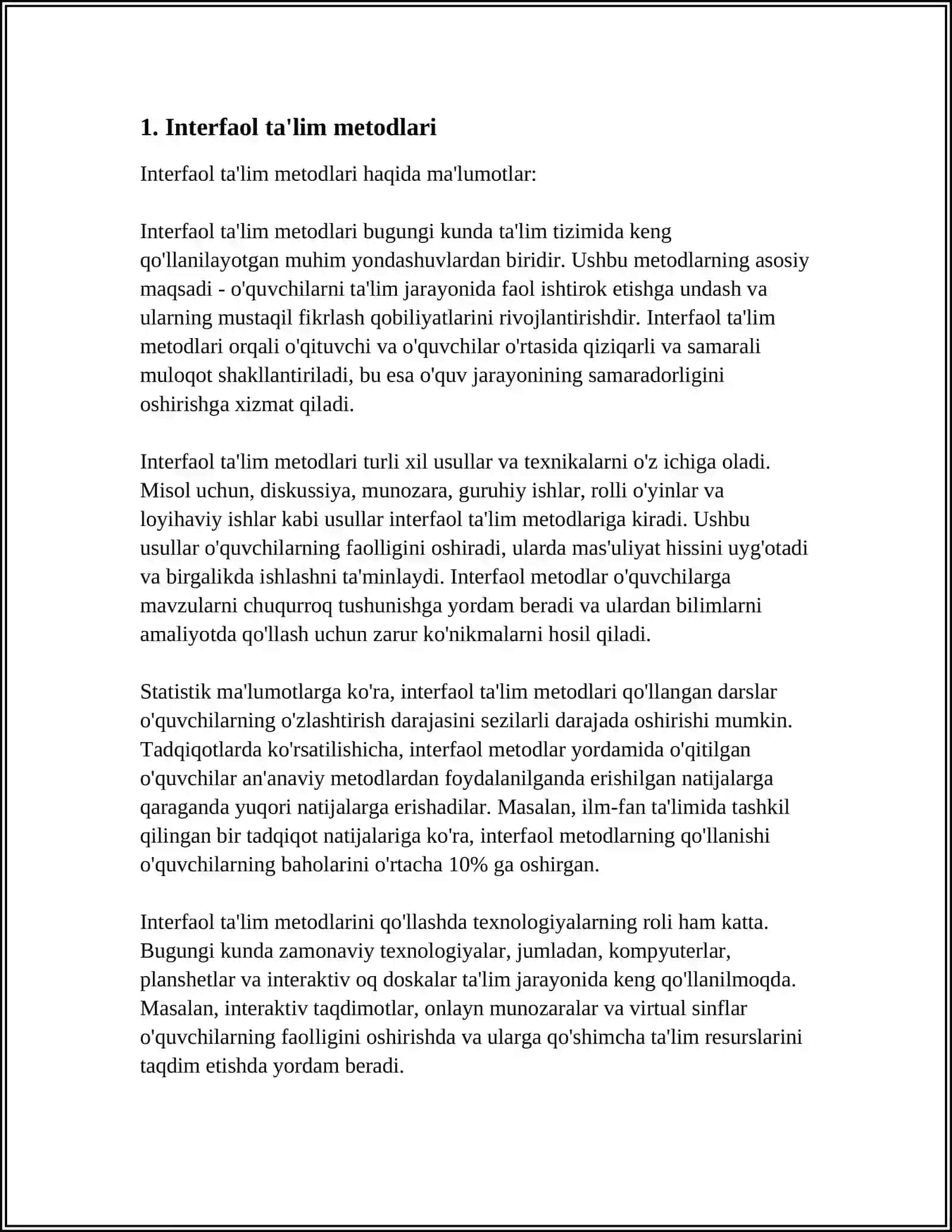 INTERFACE TA'LIM METODLARI.EVERISTIK METODLAR 3
