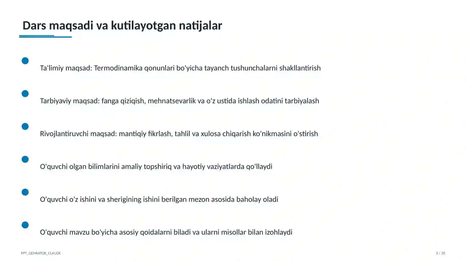 Termodinamika qonunlari (10-sinf) 3