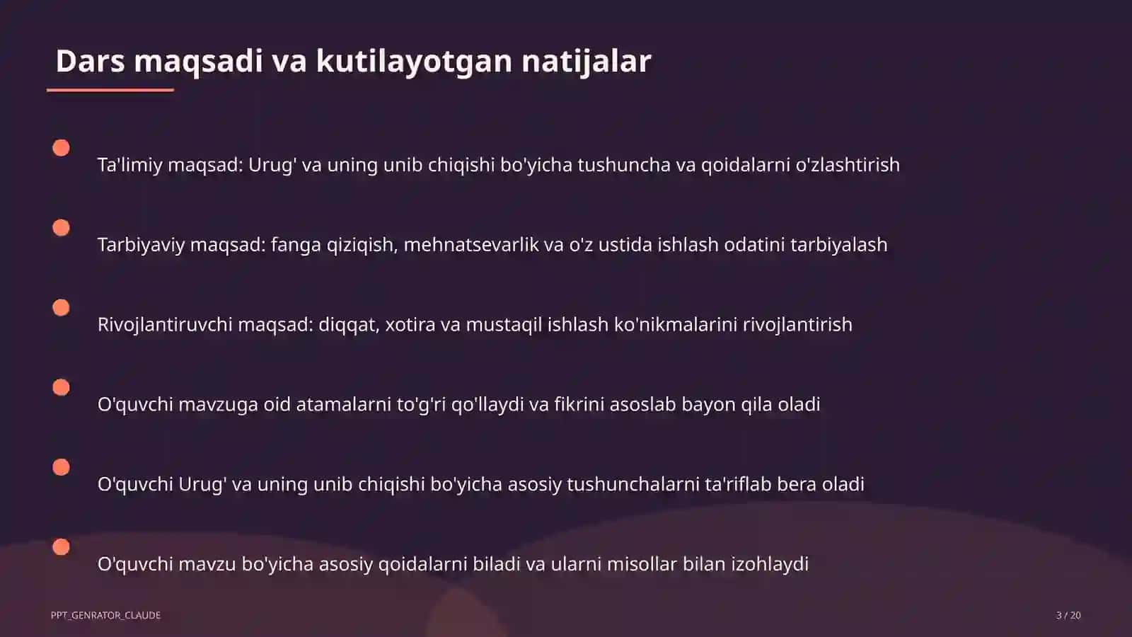 Urug' va uning unib chiqishi (5-sinf) 3