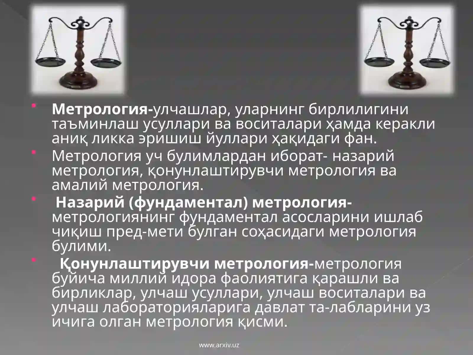 Метрология ва унинг булимлари 3