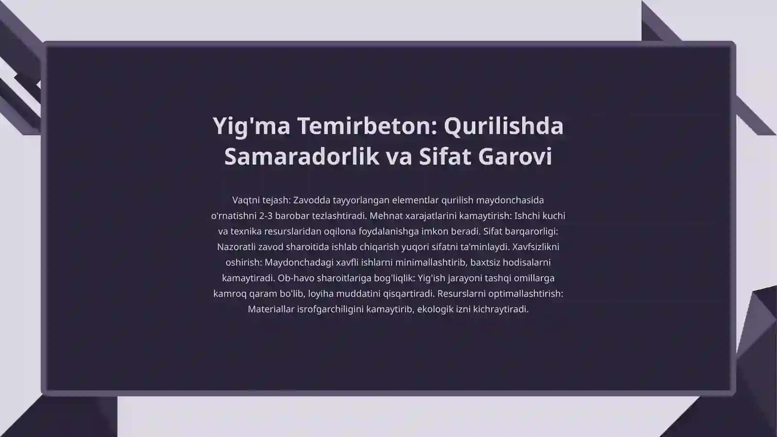 Yig‘ma temirbeton konstruksiyalar 3
