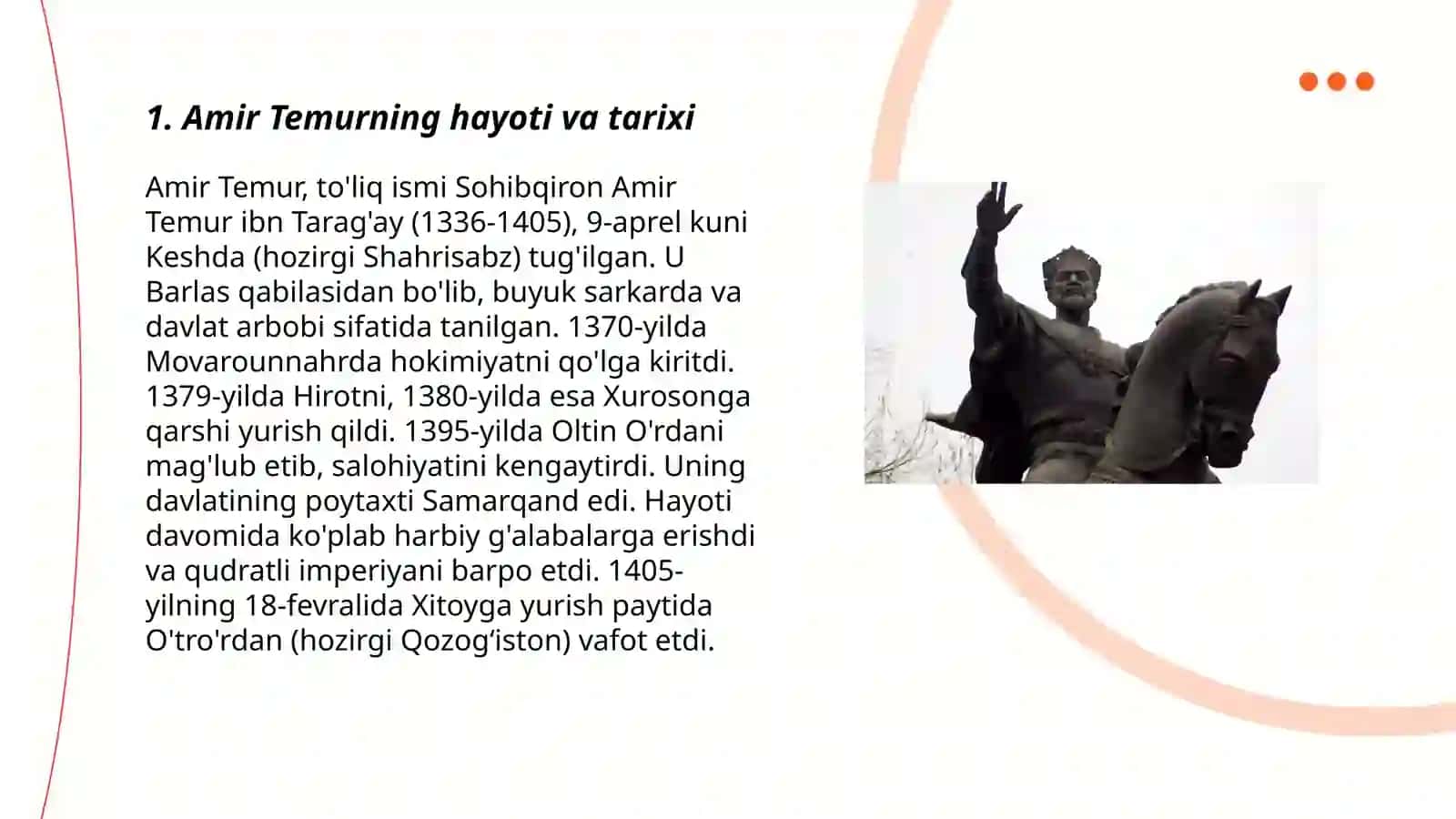 Amir Temur hayoti va tarixi 3