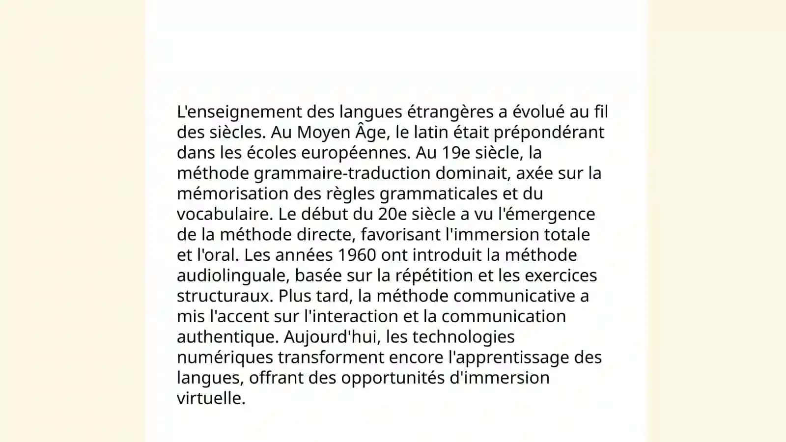 Présentation orale sur les méthodes d'enseignement des langues étrangères 3