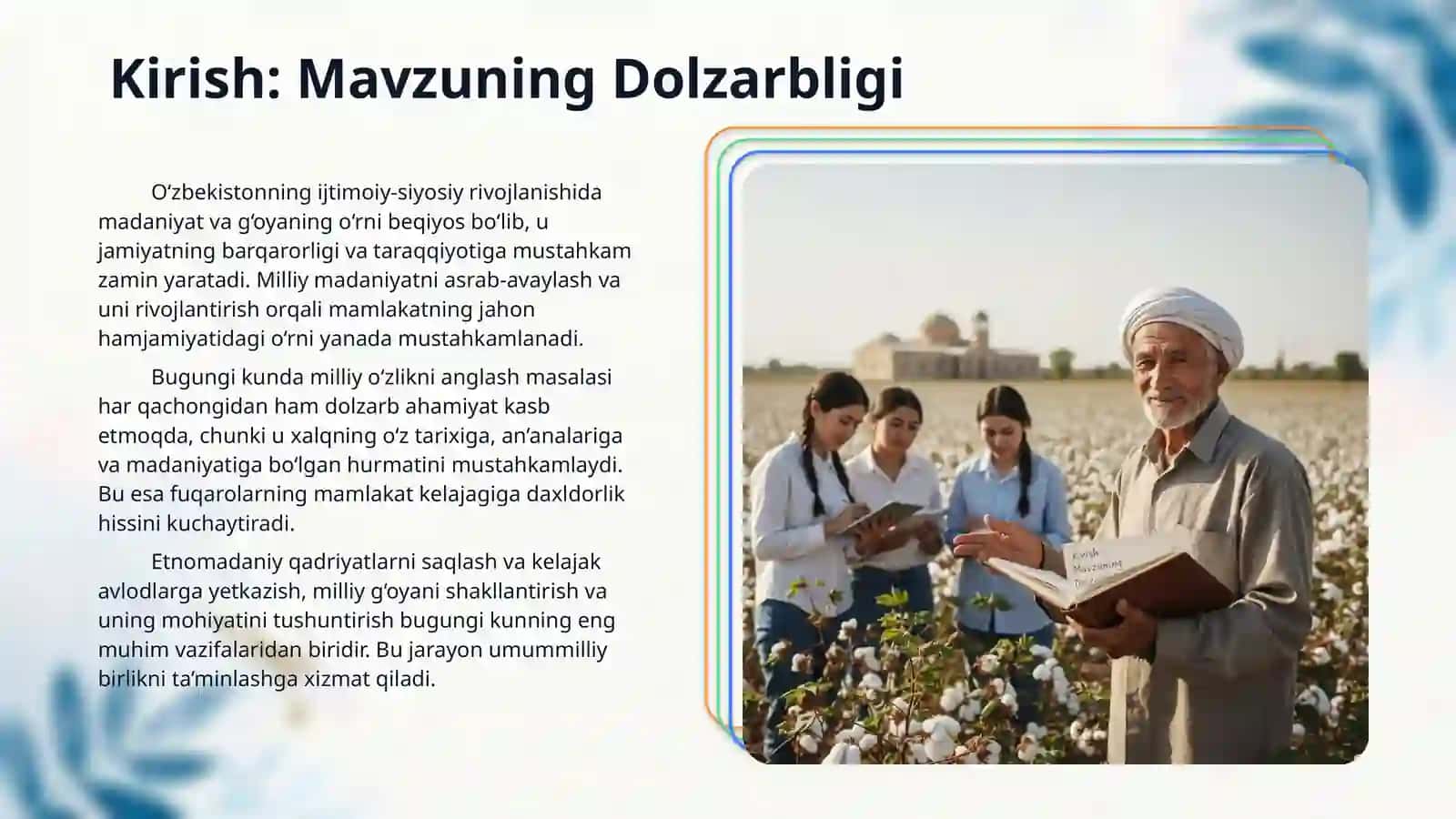 Etnomadaniyat va milliy g'oya mushtarakligi 3