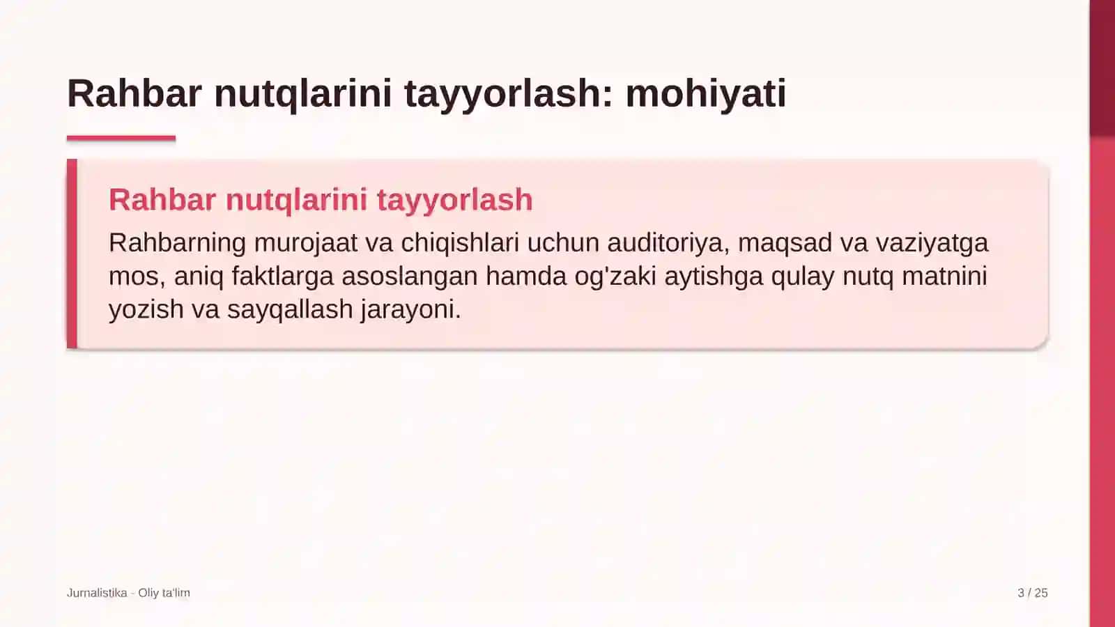 Issiqlik ta'minoti korxonalarida rahbar nutqlarini tayyorlash 3