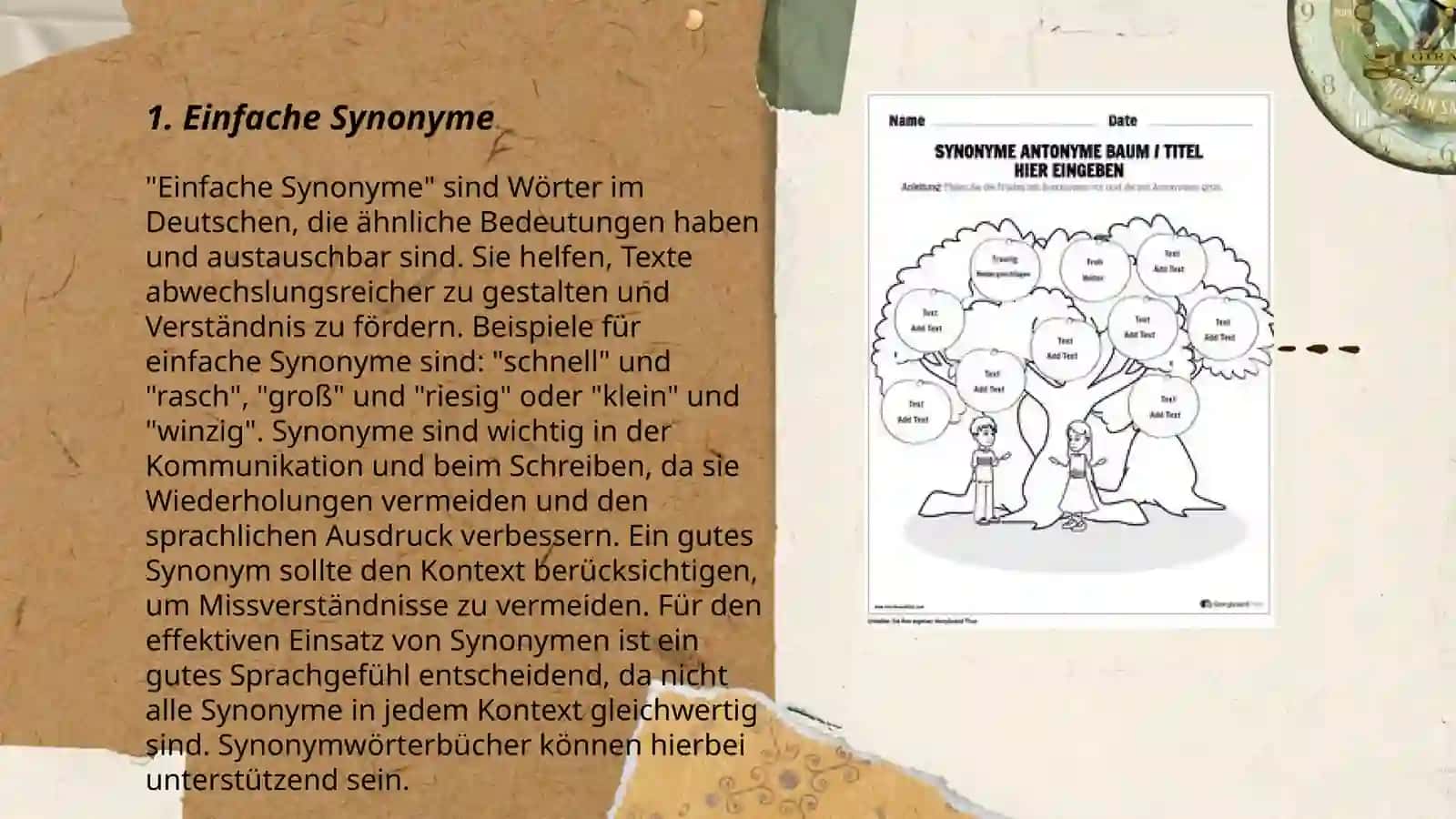 Synonymen und Antonymen 3