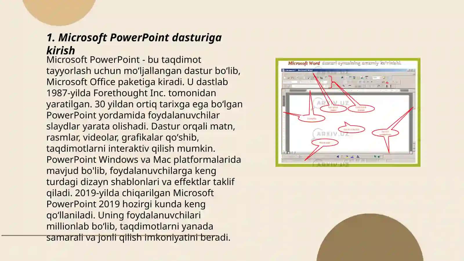 Microsoft PowerPoint dasturi bilan ishlash 3