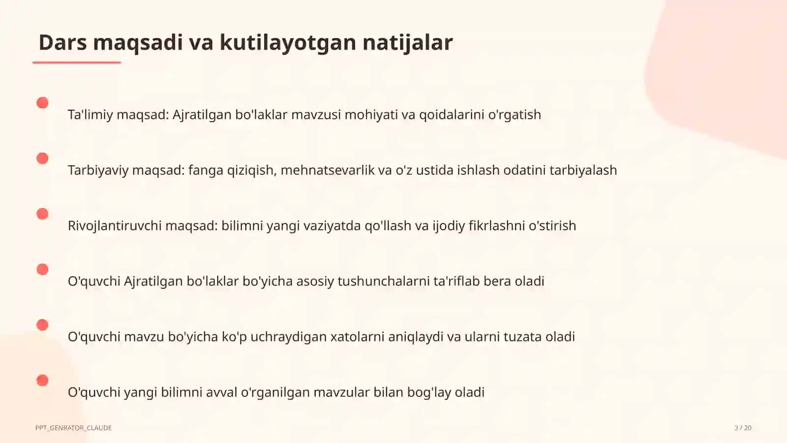 Ajratilgan bo'laklar (8-sinf) 3