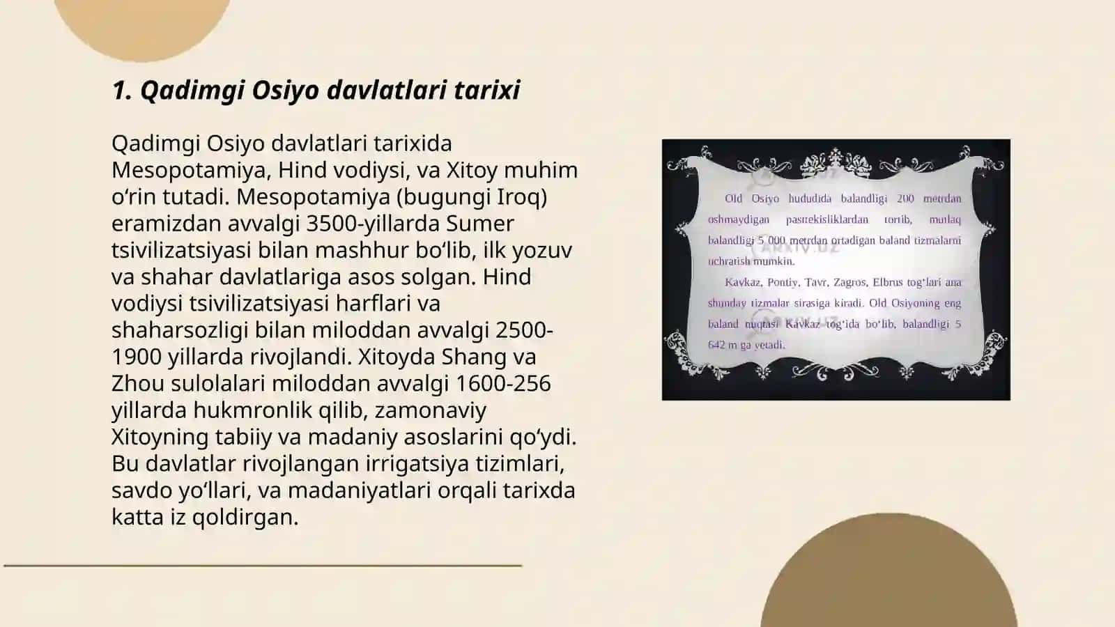 Qadimgi Osiyo davlatlari tarixi 3
