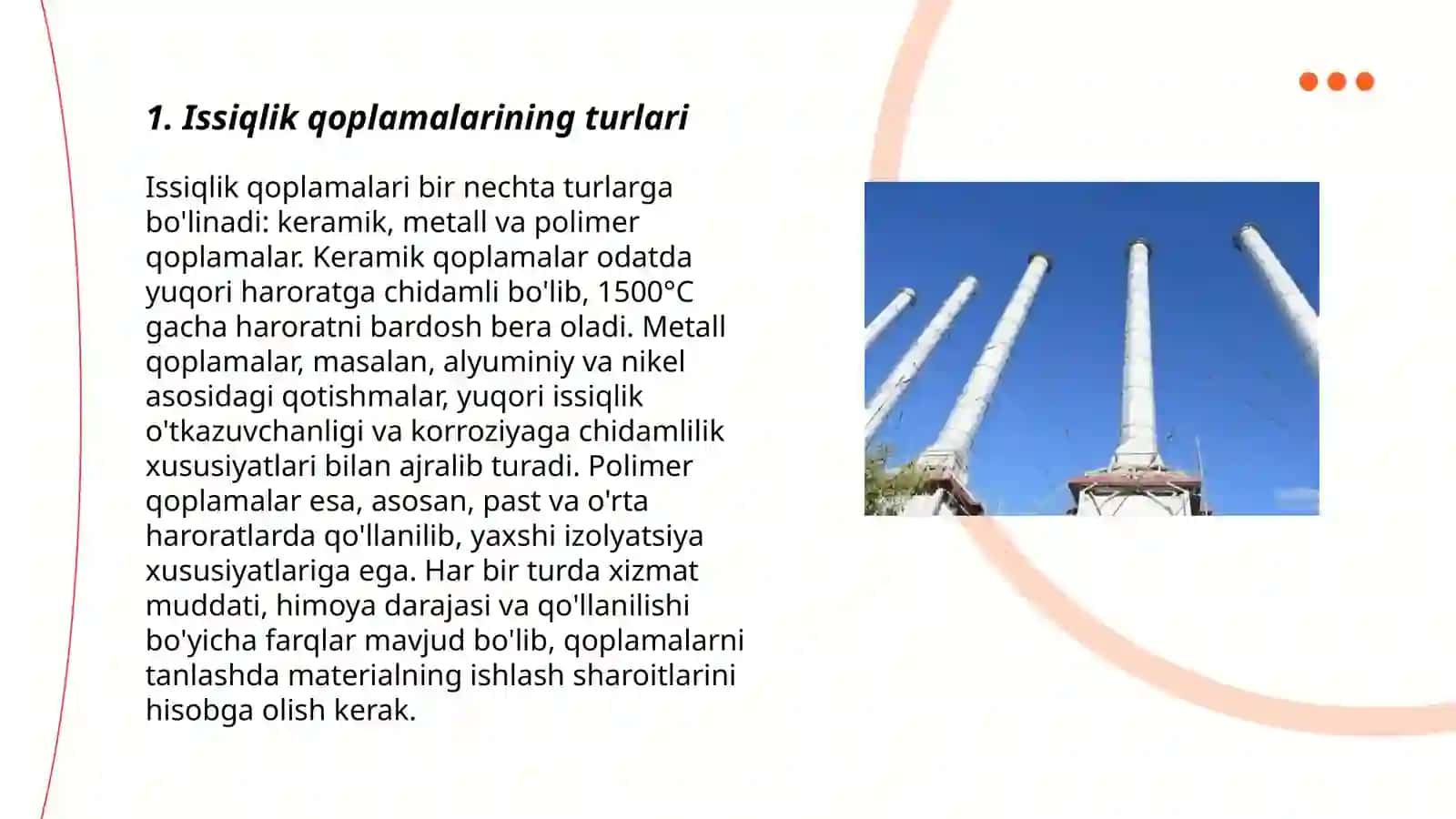 Issiqli tarmoqlari va qoplamalari 3