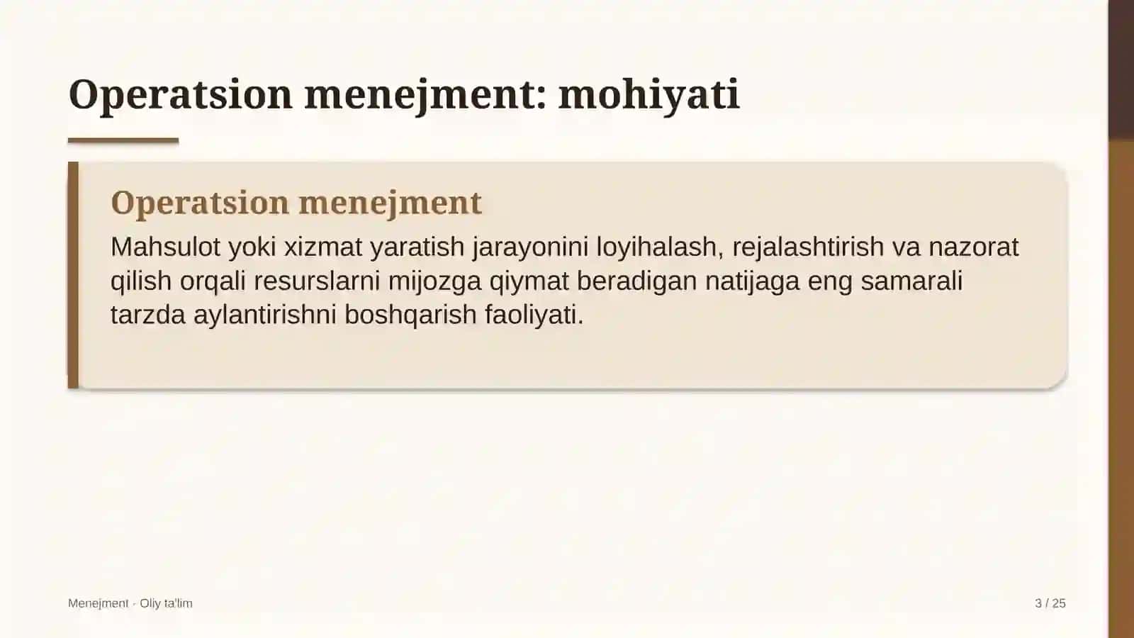Ekologiya sohasida operatsion menejment 3