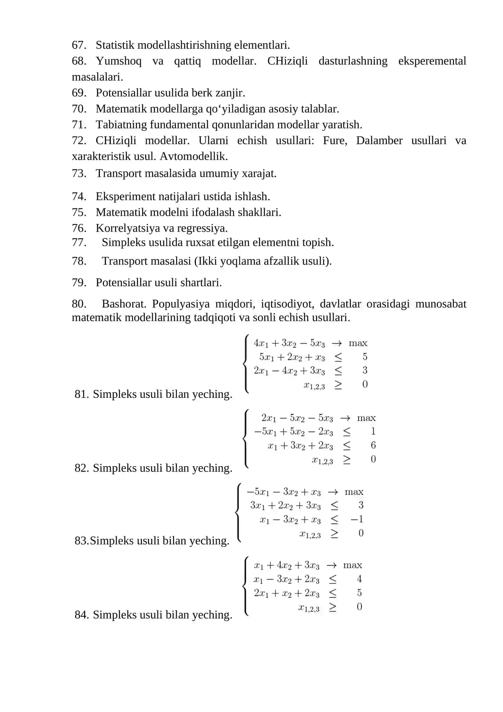 Matematik modellashtirish 3