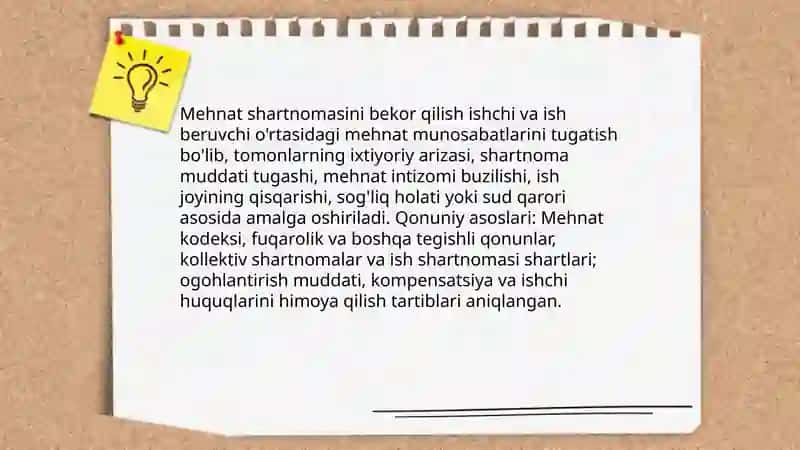 Mehnat sharnomasini bekor qilish va uning asoslari 3