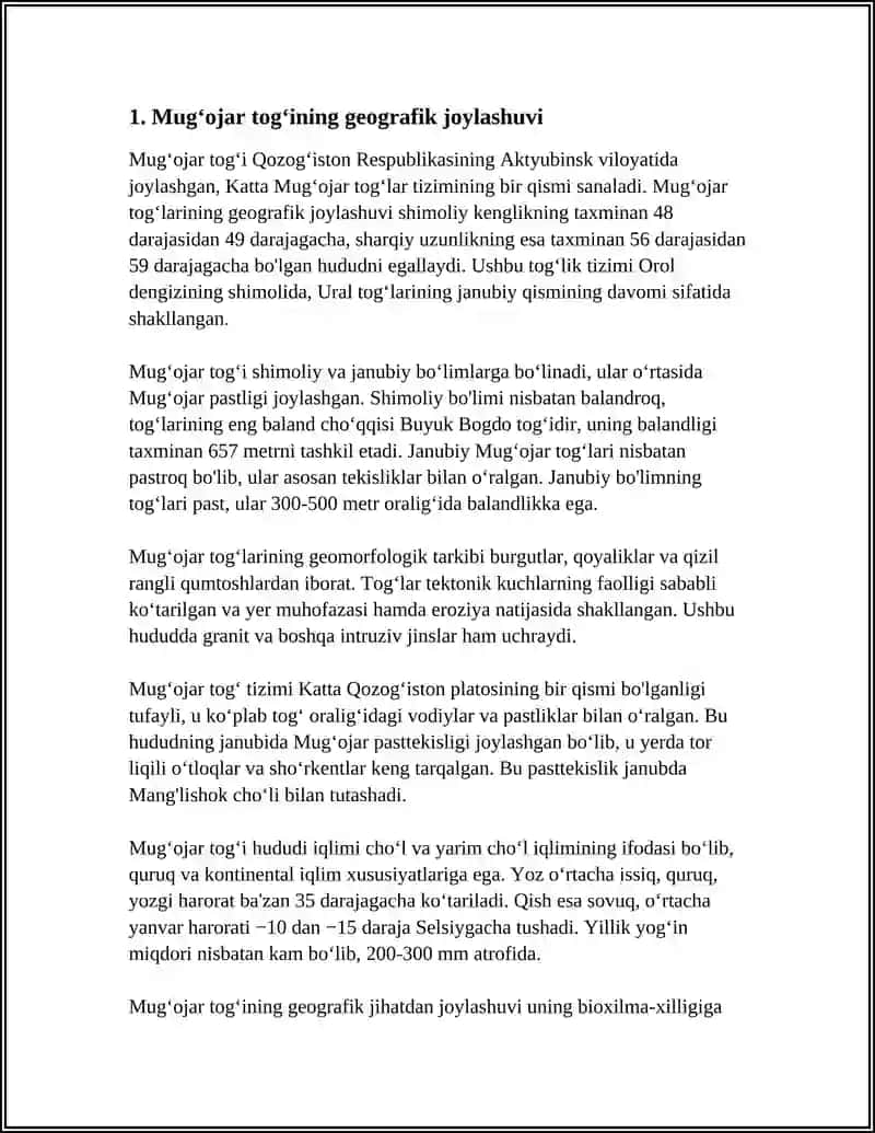 Mugʻojar togʻi 3