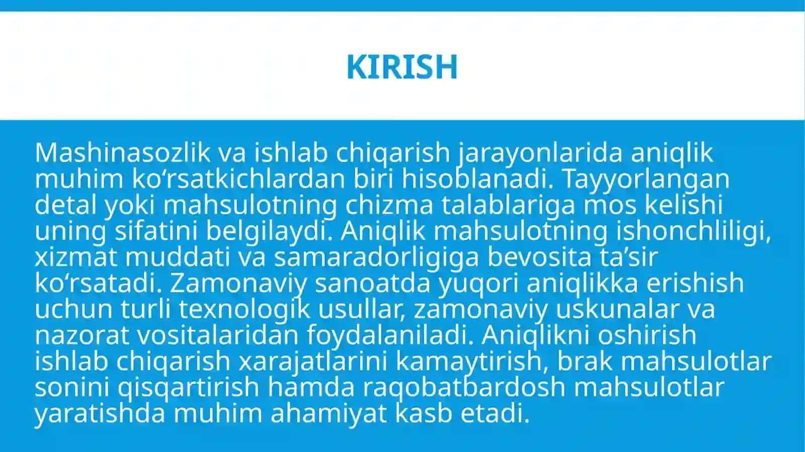 Aniqlikka erishish usullari 3