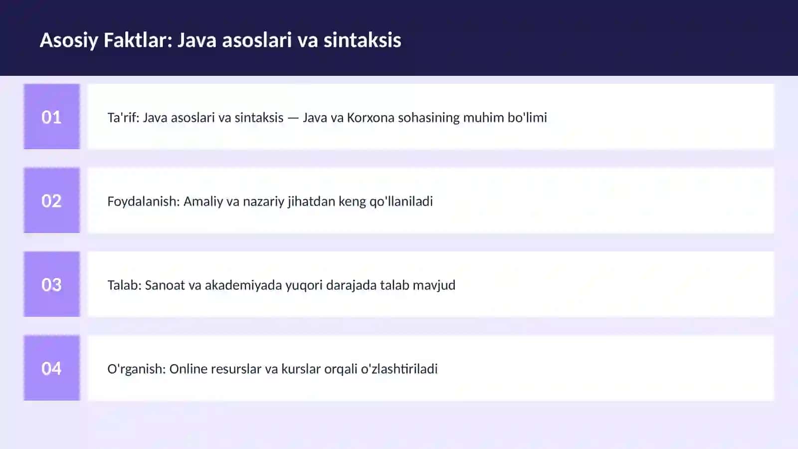 Java asoslari va sintaksis 3