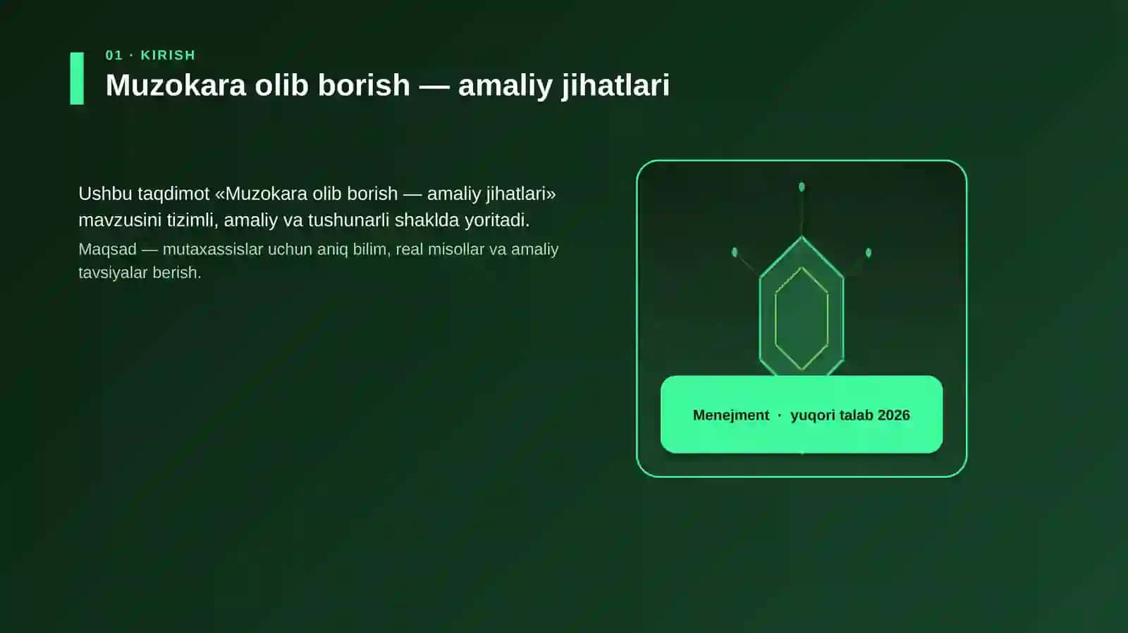 Muzokara olib borish — amaliy jihatlari 3