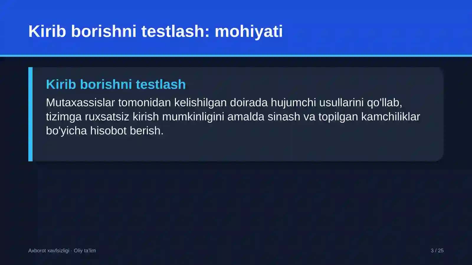 Bojxona terminallarida kirib borishni testlash 3