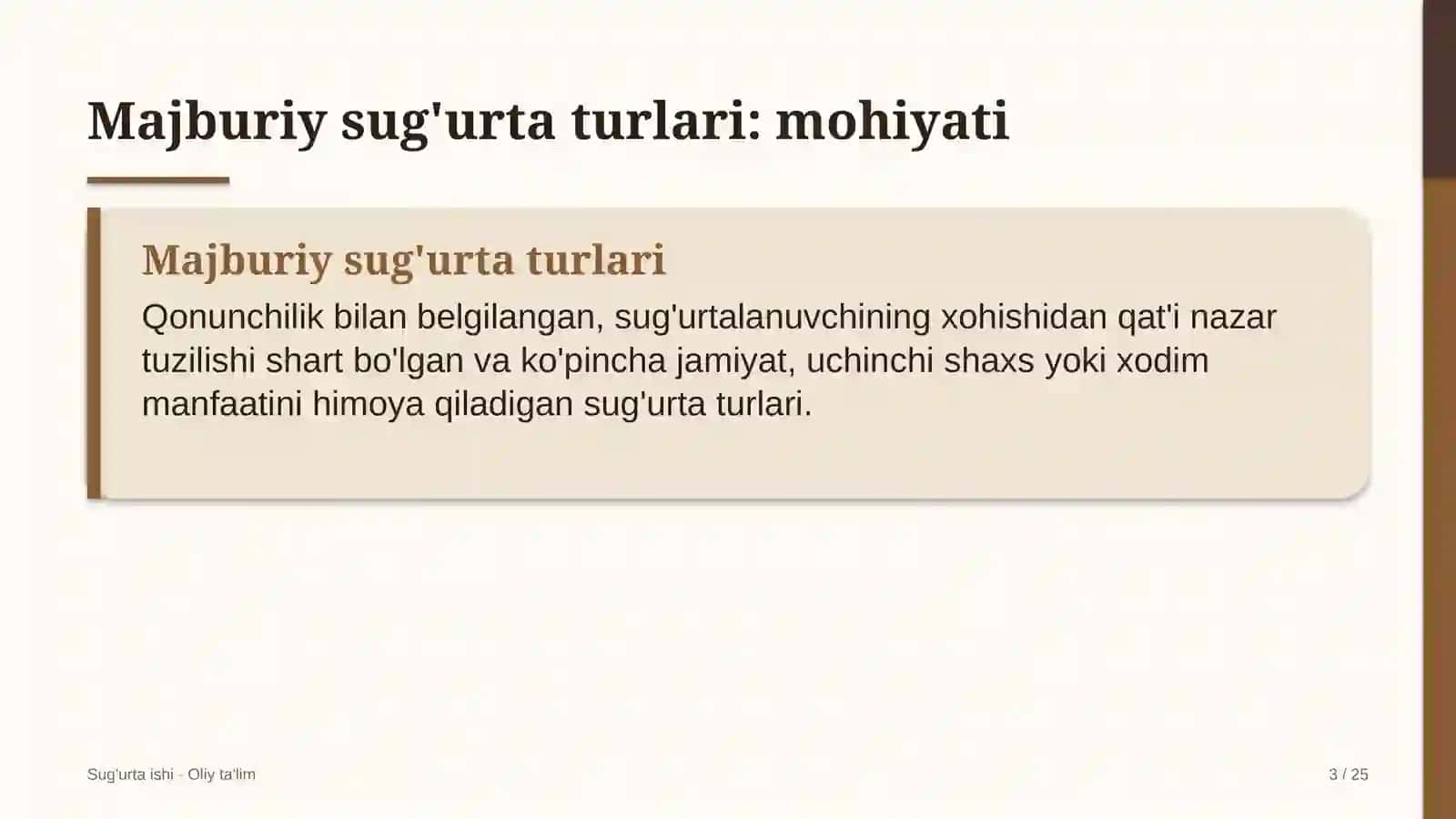 Bulutli xizmatlar provayderlarida majburiy sug'urta turlari 3