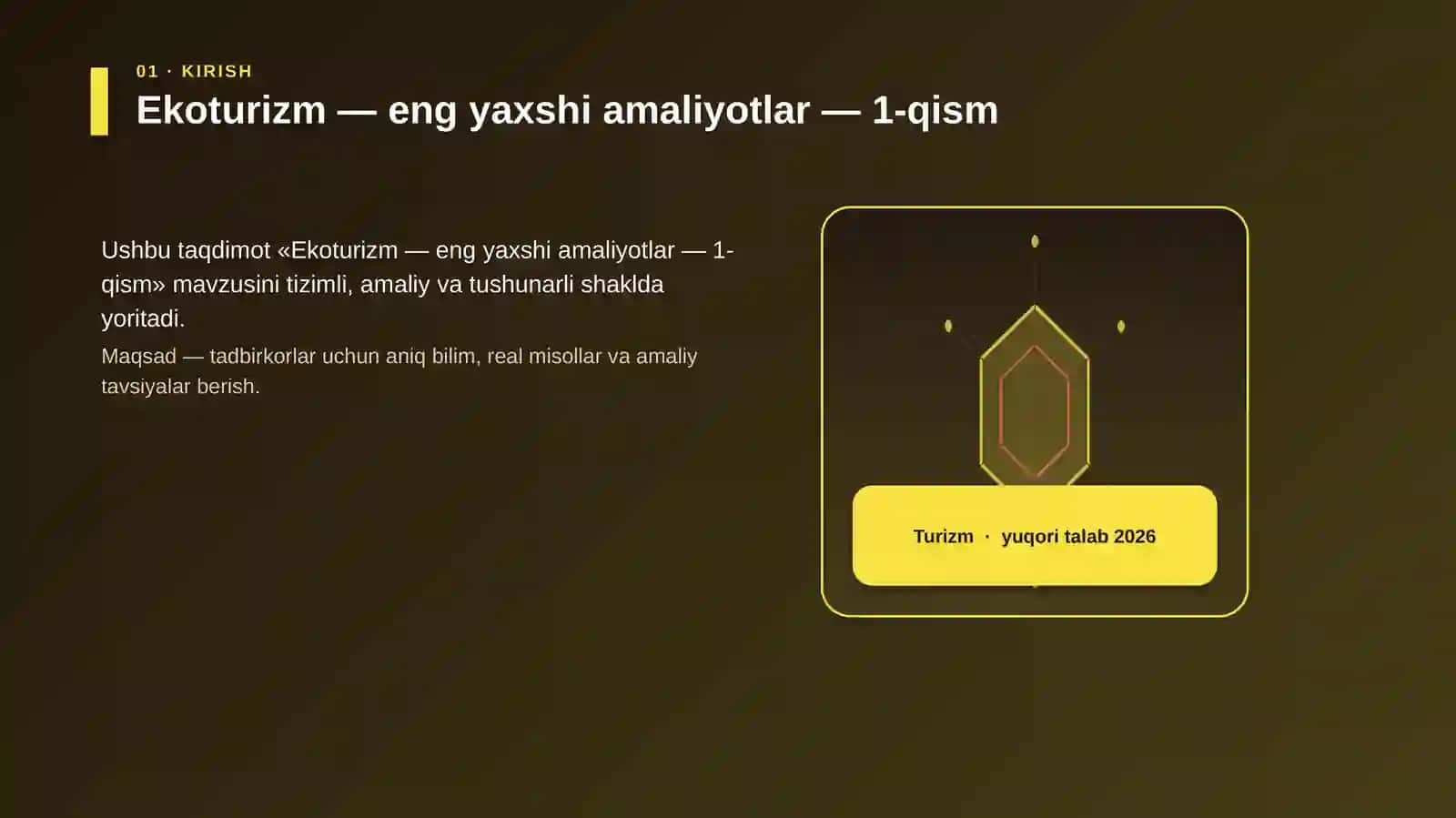 Ekoturizm — eng yaxshi amaliyotlar — 1-qism 3