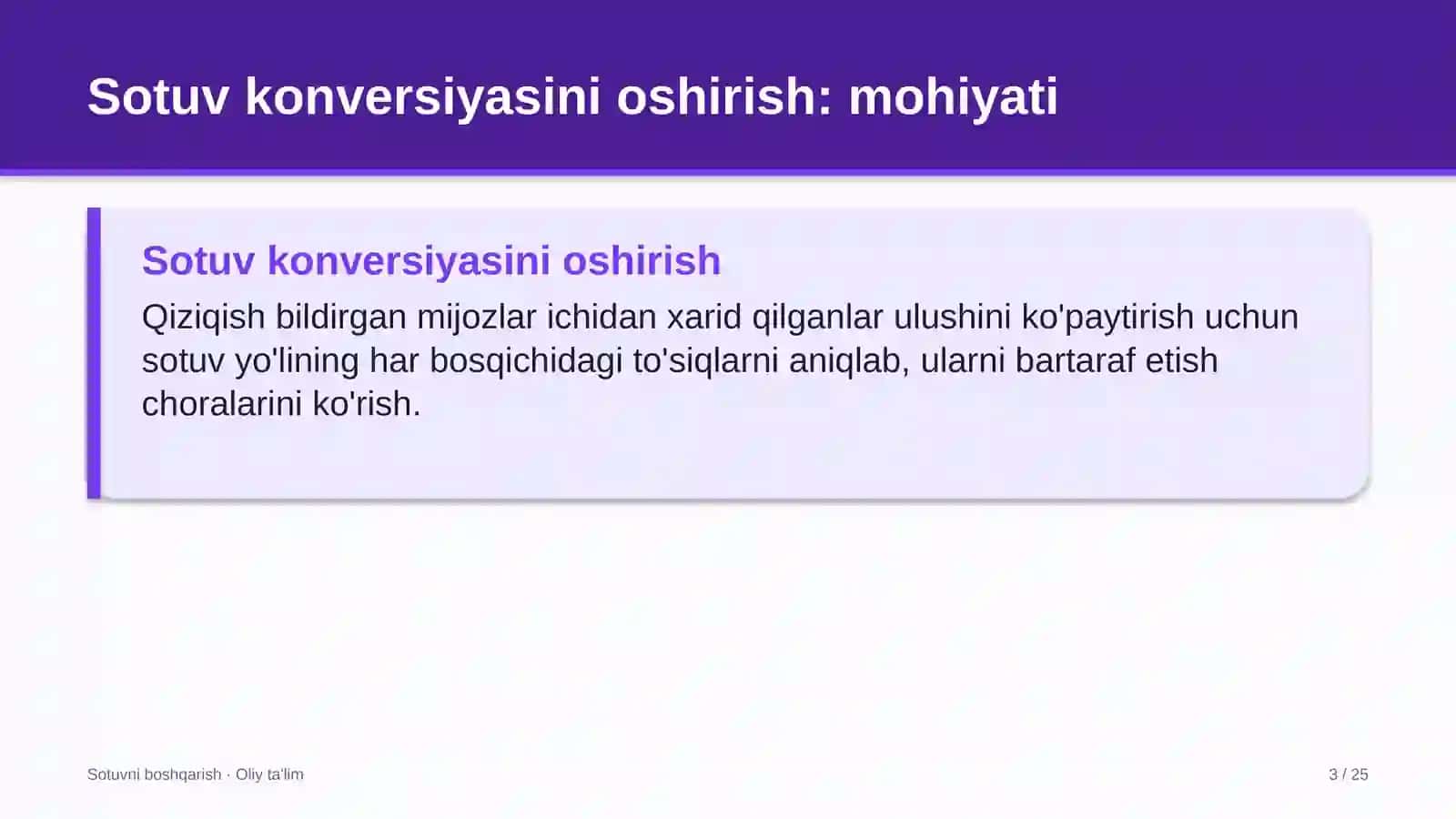 Yo'l qurilishida sotuv konversiyasini oshirish 3