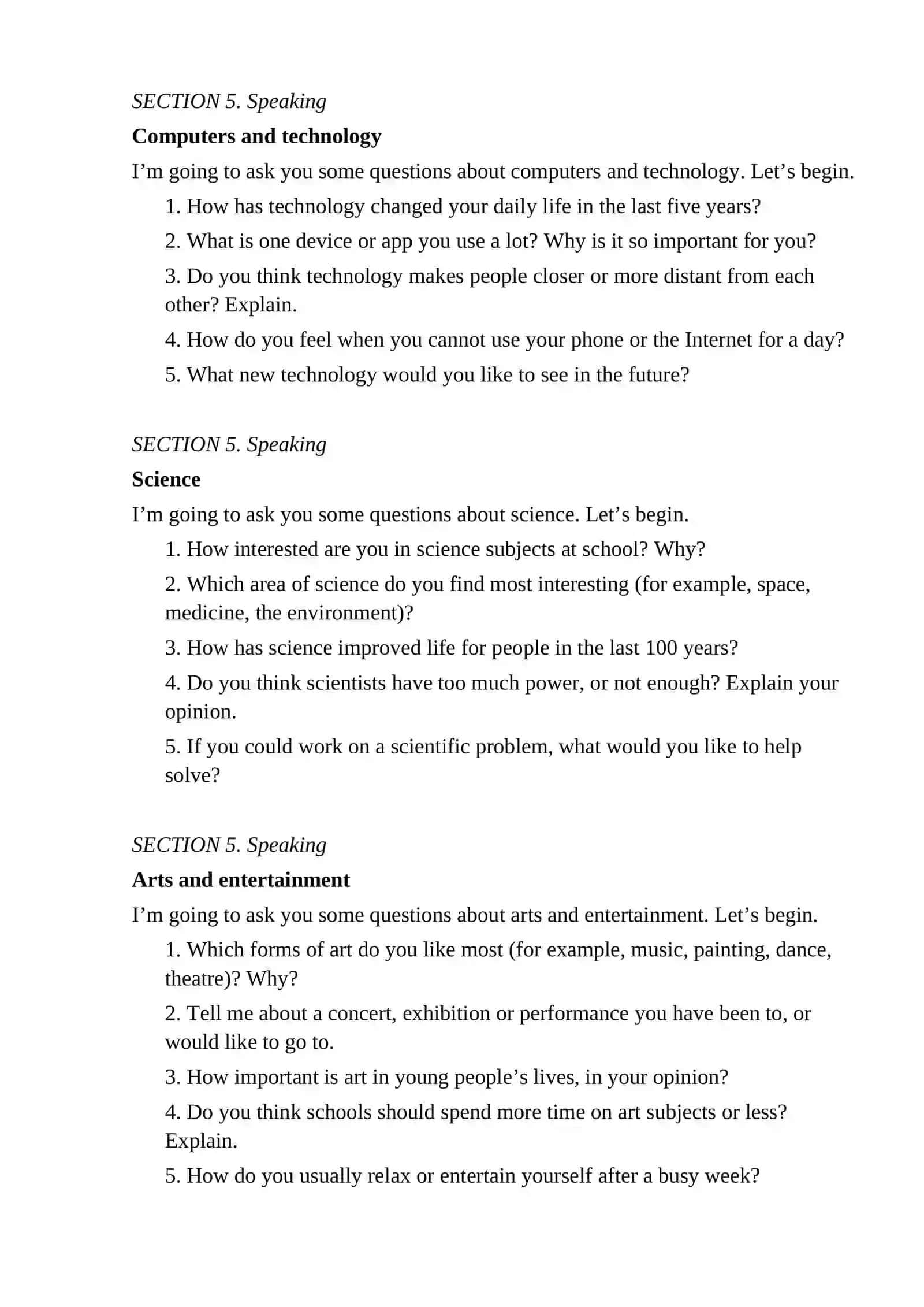 Body and health 3