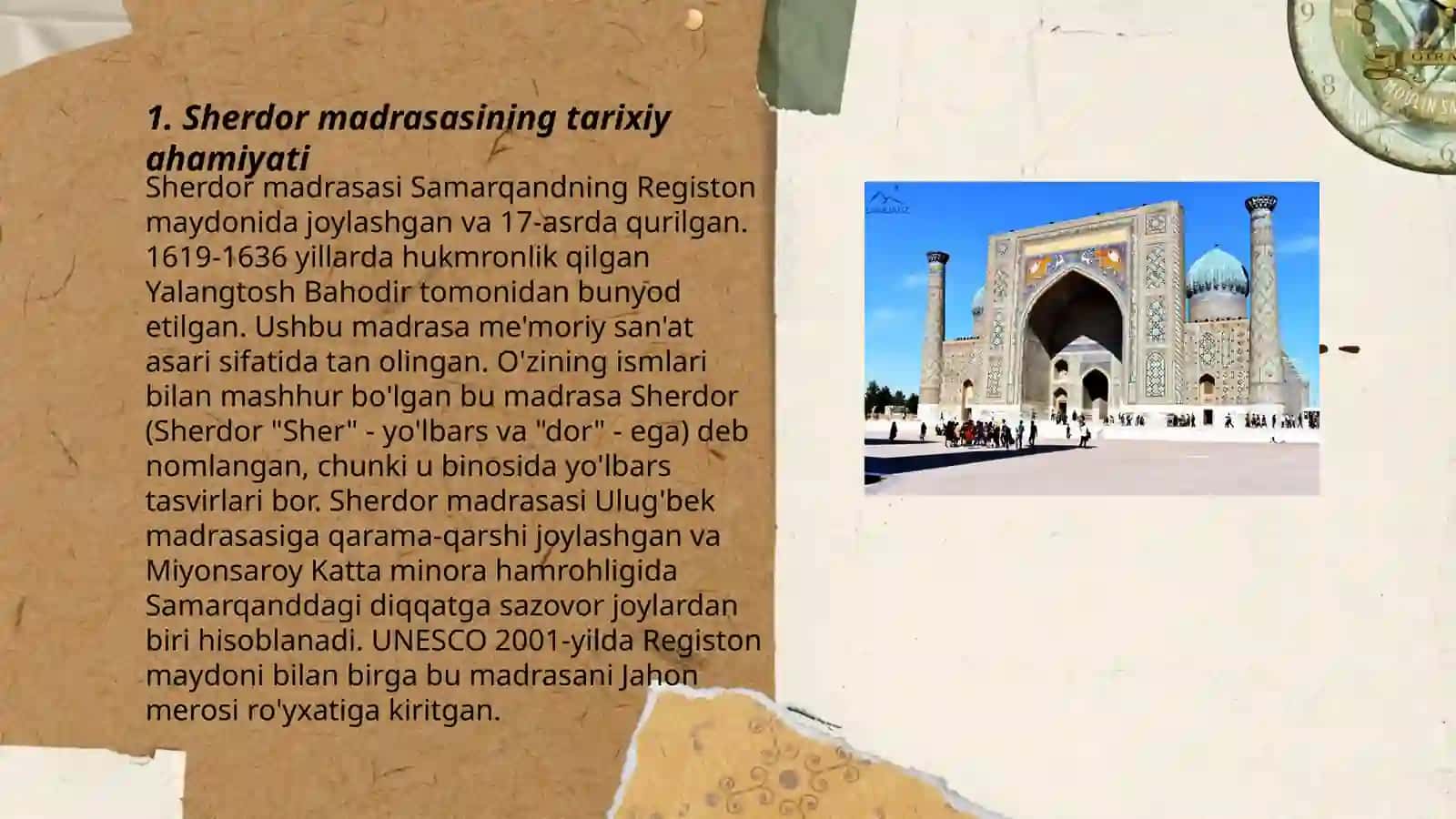 Sherdor madrasasi haqida 3