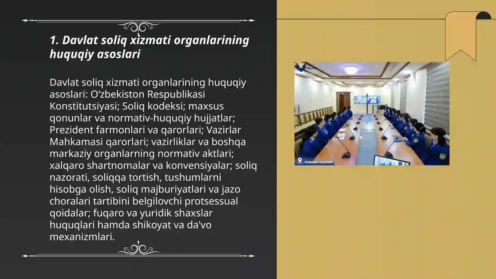 Davlat soliq xizmati organlarining huquqiy asoslari 3