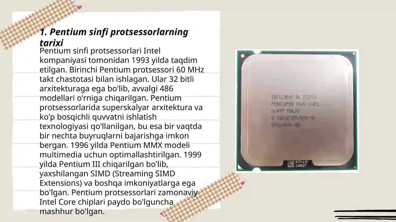 Pentium sinfi prasessorlari 3