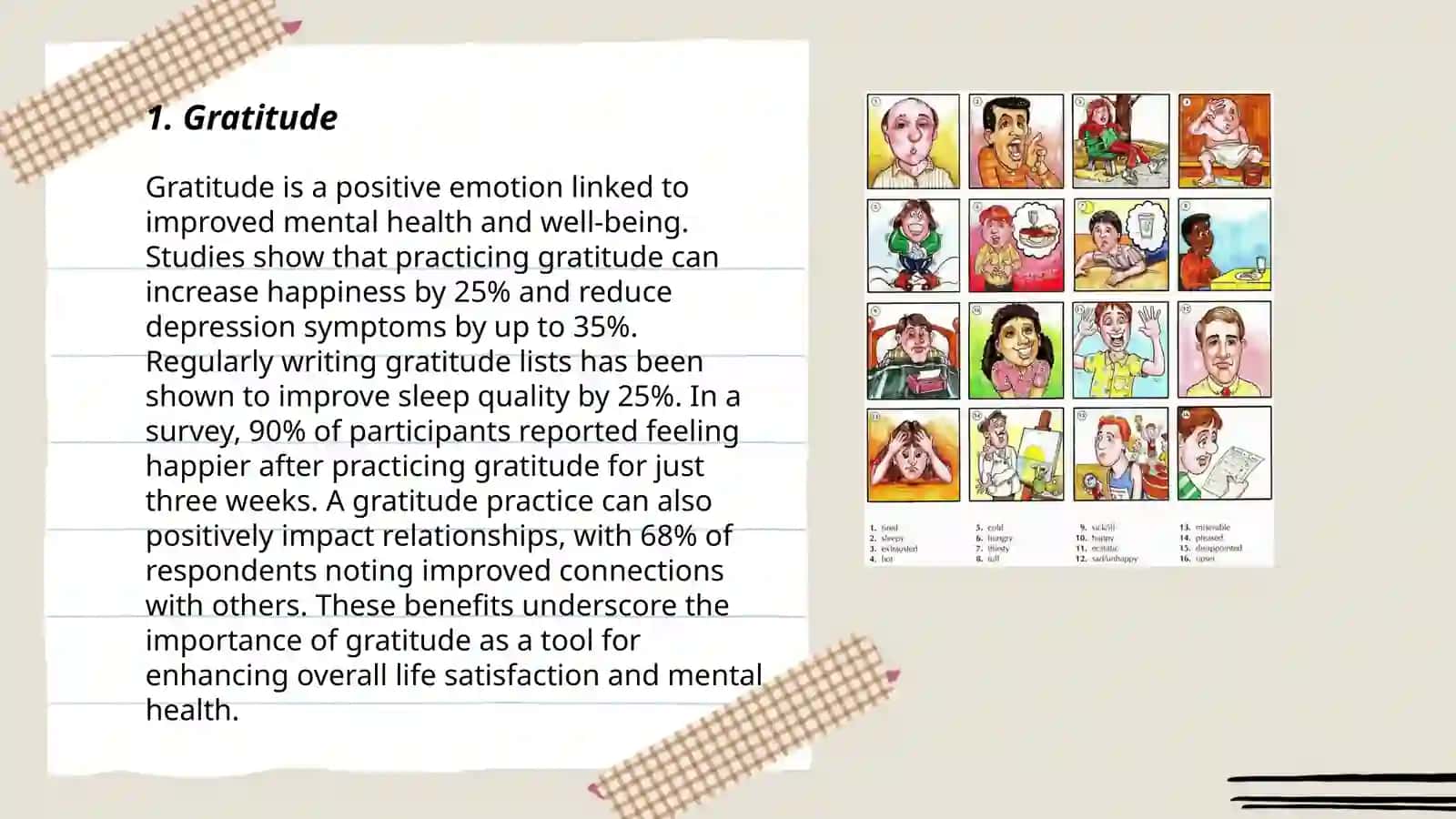 Positive feelings and situations 3