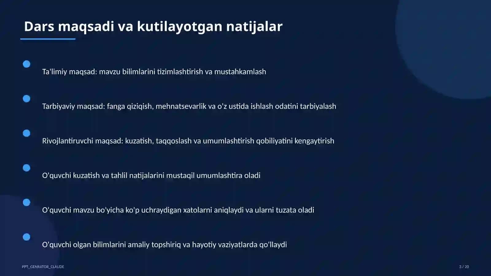Trigonometrik ayniyatlar va formulalar (10-sinf) 3